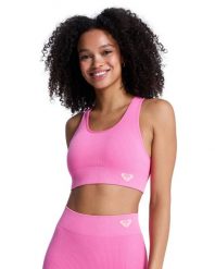 Stanik sportowy damski CHILLOUT SEAMLESS WASHED. Zielone biustonosze sportowe damskie Roxy, bez wzorów, z elastanu. Za 189.99 zł.