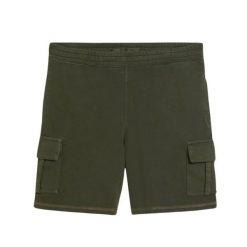 Spodenki cargo z kontrastowymi szwami Superdry. Zielone szorty męskie Superdry., z bawełny, bez kołnierzyka. Za 258.65 zł.