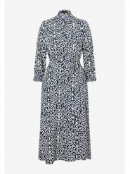 More & More Sukienka w kolorze granatowo-białym rozmiar: 40. Białe sukienki damskie MORE & MORE, na imprezę, s, bez wzorów, z tkaniny, klasyczne, bez kołnierzyka, bez ramiączek, midi. Za 158.47 zł.