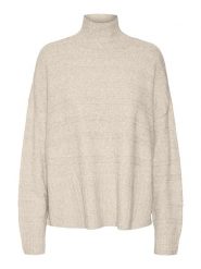 Vero Moda Sweter "Vmdoffy" w kolorze kremowym rozmiar: M. Brązowe golfy damskie Vero Moda, m, bez wzorów, z materiału, bez ramiączek. Za 88.02 zł.
