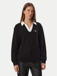 KARL LAGERFELD Bluza B4W20062 Czarny Regular Fit. Czarne bluzy bez kaptura damskie Karl Lagerfeld, xs, z bawełny. Za 849.99 zł.