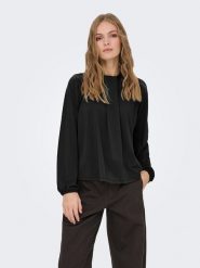 JDY Bluzka w kolorze czarnym rozmiar: S. Czarne bluzki damskie JDY, s, bez wzorów, bez kołnierzyka, bez ramiączek. Za 65.54 zł.