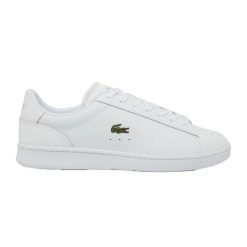 Sneakersy męskie Carnaby Set buty sportowe tenisówki trampki białe. Białe trampki i tenisówki męskie Lacoste, bez wzorów, z materiału, bez zapięcia. Za 399.00 zł.