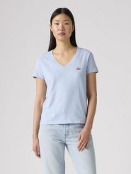 Levi's Koszulka w kolorze błękitnym rozmiar: S. Niebieskie bluzki damskie Levi's, s, bez wzorów, z bawełny, bez kołnierzyka. Za 66.47 zł.
