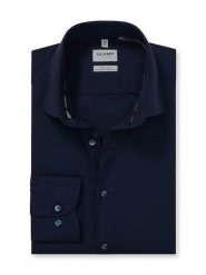 OLYMP Koszula "Level 5" - Body fit - w kolorze kobaltowym rozmiar: 42. Niebieskie koszule męskie Olymp, bez wzorów, z bawełny, bez kołnierzyka, bez ramiączek. Za 127.05 zł.