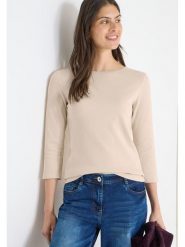 Cecil Koszulka w kolorze beżowym rozmiar: M. Brązowe bluzki damskie Cecil, m, bez wzorów, z bawełny, bez kołnierzyka, bez ramiączek. Za 61.31 zł.