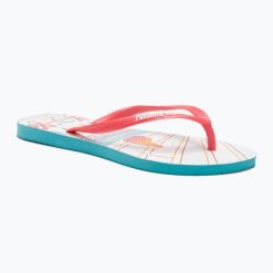 Japonki damskie Havaianas Slim Local Soul Ibiza. Brązowe klapki damskie Havaianas, bez wzorów, z gumy, bez obcasa. Za 169.99 zł.