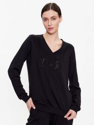 Liu Jo Sport Bluzka TA3216 F0869 Czarny Regular Fit. Czarne bluzki sportowe damskie Liu Jo Sport, s, bez wzorów, z syntetyku, bez ramiączek. Za 269.99 zł.