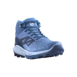 Buty trekkingowe męskie Salomon Outpulse Mid GTX. Niebieskie buty trekkingowe męskie Salomon, bez zapięcia, trekkingowe. Za 554.00 zł.