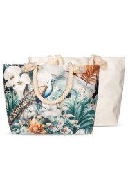 Descanso Torba plażowa "Dana" w kolorze kremowym ze wzorem - 60 x 43 cm rozmiar: 43x60 cm. Brązowe torebki klasyczne damskie Descanso, bez wzorów, z materiału, bez dodatków. Za 65.23 zł.