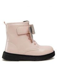 Nelli Blu Kozaki CM211016-15 Różowy. Czerwone kozaki dziewczęce Nelli Blu, bez wzorów, ze skóry, bez obcasa. Za 99.99 zł.