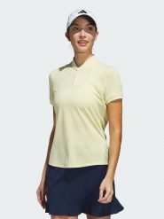 Adidas Koszulka polo "Ultimate365 Diamond Jacquard" w kolorze żółtym do golfa rozmiar: M. Żółte bluzki damskie Adidas, m, bez wzorów, bez kołnierzyka, bez ramiączek. Za 165.55 zł.