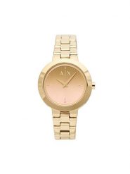 Armani Exchange Zegarek Jackie AX5182 Złoty. Żółte, analogowe zegarki damskie Armani Exchange, ze stali. Za 889.99 zł.