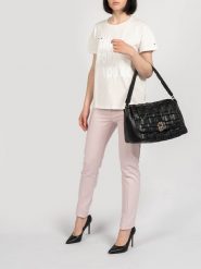 Patrizia Pepe T-Shirt | 8M1157/A8S0 | Maglia | Kobieta | Biały. Białe t-shirty damskie Patrizia Pepe, m, bez wzorów, z bawełny, bez kołnierzyka. W wyprzedaży za 199.00 zł.