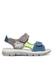 Primigi Sandały 1397711 S Szary. Szare sandały chłopięce Primigi, ze skóry, bez zapięcia. Za 249.99 zł.