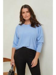Curvy Lady Sweter w kolorze błękitnym rozmiar: 44/46. Niebieskie swetry klasyczne damskie Curvy Lady, bez kołnierzyka. Za 79.03 zł.