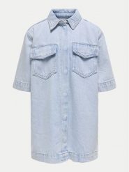 Kids ONLY Sukienka jeansowa Sophie 15344561 Niebieski Oversize. Niebieskie sukienki dziewczęce Kids Only, bez wzorów, z bawełny, bez ramiączek. Za 109.99 zł.