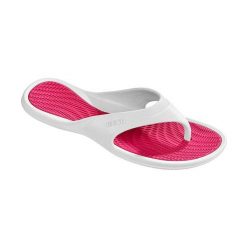 Beco japonki damskie biało-różowe. Białe klapki damskie 47 Brand, bez wzorów, bez obcasa. Za 193.99 zł.