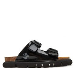 Klapki Dr. Brinkmann. Czarne klapki damskie Dr. Brinkmann, bez wzorów, bez obcasa. Za 369.99 zł.