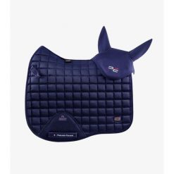 Czapka z muchą dla koni Premier Equine Atlas. Niebieskie czapki męskie PREMIER EQUINE, bez wzorów, z materiału, eleganckie. Za 251.00 zł.