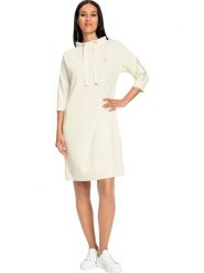 Heine Sukienka w kolorze kremowym rozmiar: 46. Brązowe sukienki damskie Heine, na co dzień, bez wzorów, bez kołnierzyka, bez ramiączek, midi, proste. Za 91.34 zł.