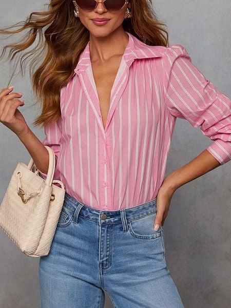 LA Angels Koszula w kolorze różowo-białym rozmiar: M. Różowe koszule damskie LA Angels, m, bez wzorów, bez kołnierzyka, bez ramiączek. Za 148.26 zł.