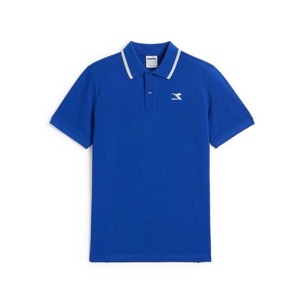 Koszulka męska DIADORA POLO SS CHROMIA. Niebieskie koszulki polo męskie Diadora, m, bez wzorów, bez ramiączek. Za 59.99 zł.