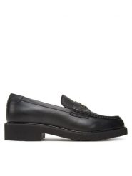 Tommy Hilfiger Mokasyny Crest Squarish Toe Penny Loafer FW0FW08633 Czarny. Czarne mokasyny damskie Tommy Hilfiger, ze skóry. Za 349.99 zł.