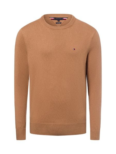 Tommy Hilfiger Sweter z dodatkiem kaszmiru Mężczyźni Bawełna beżowy, XXL. Brązowe swetry męskie Tommy Hilfiger, m, bez wzorów, z bawełny, bez kołnierzyka. Za 429.95 zł.