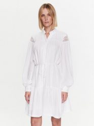 Bruuns Bazaar Sukienka codzienna Leora BBW3156 Biały Regular Fit. Białe sukienki damskie Bruuns Bazaar, na co dzień, bez wzorów, z wiskozy, bez kołnierzyka, bez ramiączek, proste. Za 479.99 zł.