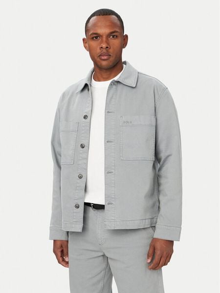 BOSS Koszula jeansowa Laredo-3 50566354 Szary jasny Regular Fit. Szare koszule męskie Boss, m, bez wzorów, z bawełny, bez kołnierzyka, bez ramiączek. Za 799.99 zł.