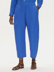 Gap Spodnie materiałowe 713952-05 Niebieski Regular Fit. Niebieskie spodnie materiałowe damskie GAP, bez wzorów, z bawełny. Za 229.99 zł.