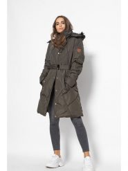 Northwood Płaszcz zimowy w kolorze khaki rozmiar: M. Brązowe płaszcze damskie Northwood, na zimę, m, z aplikacjami, z puchu. Za 195.77 zł.