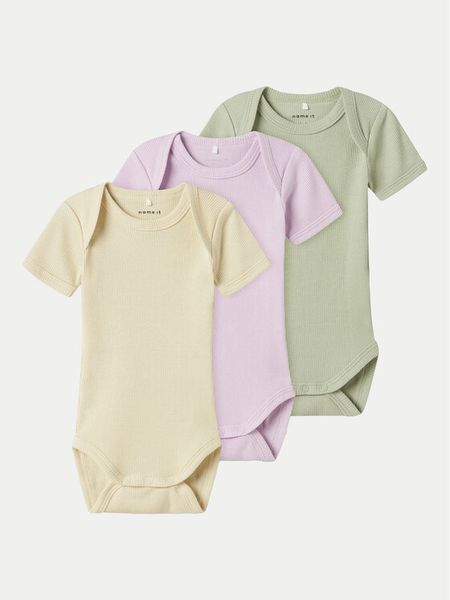 NAME IT Komplet body dziecięcych 13242644 Kolorowy. Body niemowlęce Name it, bez wzorów, z bawełny, bez ramiączek. Za 59.99 zł.