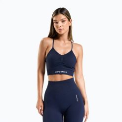 Biustonosz treningowy Carpatree Allure Seamless. Niebieskie biustonosze sportowe damskie Carpatree, bez wzorów, z elastanu. Za 169.99 zł.