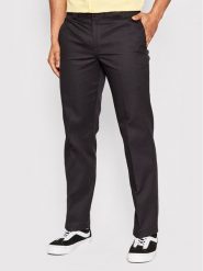 Dickies Spodnie materiałowe Work DK0A4XK9BLK Czarny Slim Fit. Czarne spodnie materiałowe męskie Dickies, bez wzorów, z bawełny. Za 229.99 zł.