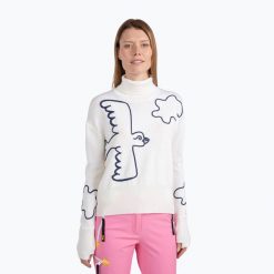 Sweter damski Rossignol Jcc Roll Neck. Białe swetry klasyczne damskie Rossignol, bez kołnierzyka. Za 939.99 zł.