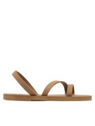 Manebi Sandały Honolulu R 3.9 FY Brązowy. Brązowe sandały damskie Manebi, bez wzorów, z tworzywa sztucznego, bez obcasa, na płaskiej podeszwie. Za 229.99 zł.