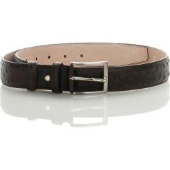 Skórzany pasek w kolorze ciemnobrązowym - dł. 120 cm. Brązowe paski męskie Classe Regina, bez wzorów, z materiału. W wyprzedaży za 131.95 zł.