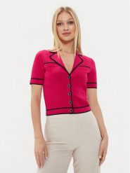 Morgan Bluzka 241-MEDIN Różowy Regular Fit. Czerwone bluzki damskie Morgan, s, bez wzorów, z syntetyku, bez ramiączek. Za 139.99 zł.