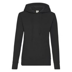 Bluza Damska Z Kapturem. Czarne bluzy z kapturem damskie Fruit of the Loom, xs. Za 83.99 zł.