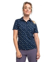 Schöffel Koszulka funkcyjna polo w kolorze granatowym rozmiar: 34. Niebieskie bluzki sportowe damskie Schöffel, bez wzorów, z materiału, bez ramiączek. Za 87.81 zł.