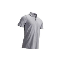 Koszulka polo do golfa 500 męska. Szare koszulki polo męskie INESIS, m, bez wzorów, z bawełny, bez ramiączek. Za 29.99 zł.