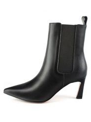 Loft37 Skórzane botki w kolorze czarnym rozmiar: 40. Czarne botki damskie loft37, eleganckie, bez obcasa, na szpilce, bez zapięcia. Za 478.99 zł.