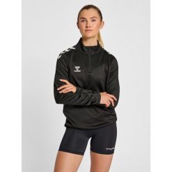 Damska bluza rozpinana 1/4 Hummel Core XK. Czarne bluzy bez kaptura damskie HUMMEL. Za 227.50 zł.