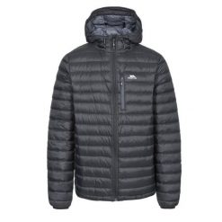 Kurtka Puchowa Męska Digby. Czarne kurtki męskie Trespass, m, bez wzorów, z puchu, sportowe, bez kaptura. Za 261.99 zł.