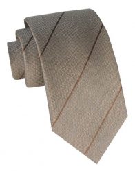 Klasyczny, Męski Krawat Alties - Beżowy, w Prążek. Brązowe krawaty i muchy męskie Alties, bez wzorów, z tkaniny, eleganckie. Za 49.00 zł.