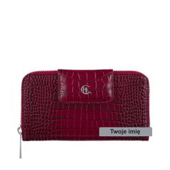 Damski portfel z grawerem skórzany Canaletto croco PD2006s162 RFIDPS. Brązowe portfele damskie bez wzorów, ze skóry. Za 190.00 zł.