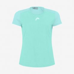 T-Shirt damski TIE-BREAK. Niebieskie t-shirty damskie HEAD, l, bez wzorów, bez kołnierzyka. W wyprzedaży za 140.00 zł.