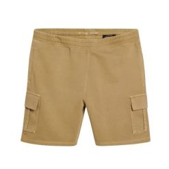 Spodenki cargo z kontrastowymi szwami Superdry. Brązowe szorty męskie Superdry., z bawełny, bez kołnierzyka. Za 227.50 zł.